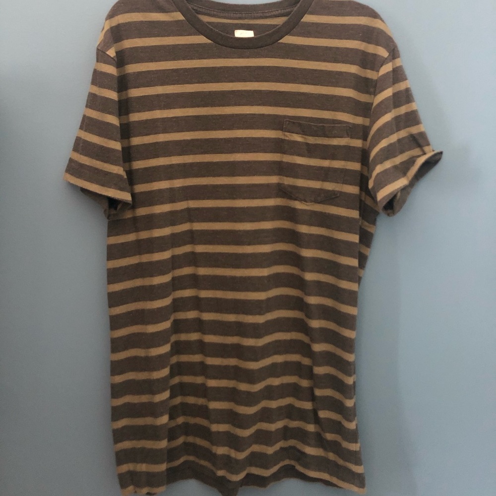 Two shaded green striped J.Crew Shirt